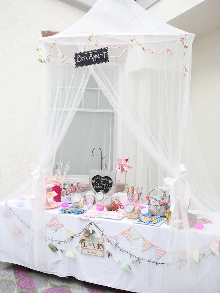 wedding sweet table white